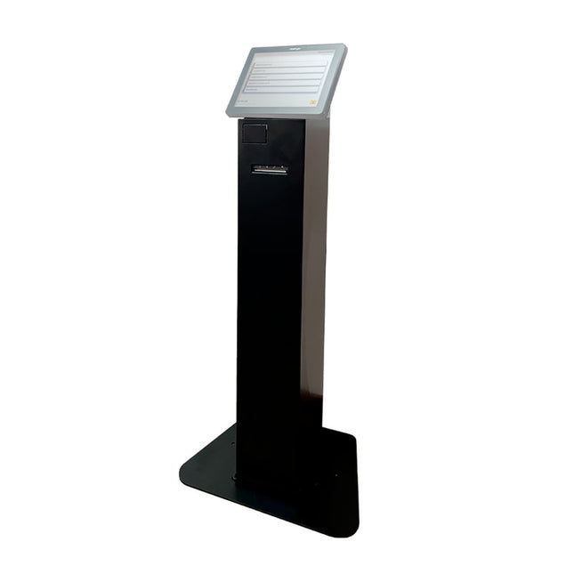 Soporte Metálico Tipo Pedestal Para Integración Con Terminal Posiflex Hs-3600. Altura 900mm. Cierre Magnético. Con Base De Metal. Color Negro. (Tpv No Incluido)