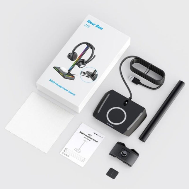Soporte Para Auriculares New Bee Nb-Z12 Rgb Negro