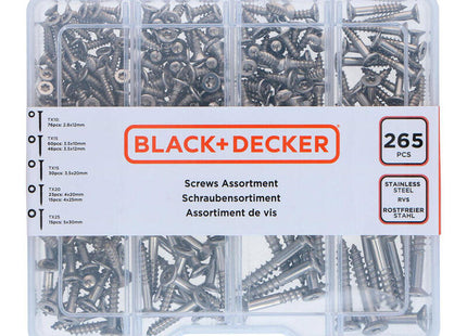 Surtido De Tornillos Torx 265 Piezas Black+Decker