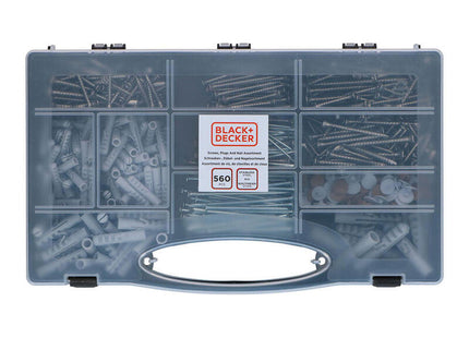 Surtido De Tornillos/Tacos/Clavos 560 Piezas Black+Decker