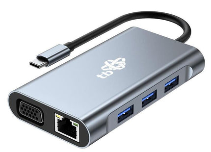 !Tb 8in1 Adapter Usb C  Hdmi X2 Usb Vga Rj45 Pd