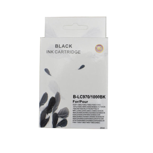 Tinta Compatible Para Brother Lc1000 Xl Negro Lc1000bk/Lc970bk