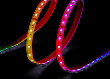 Tira Led Rgb Adhesiva 4,5 W/M 20 Lm/W 24v Dc Ip65, 5 M X 12 Mm, Wifi Tuya App