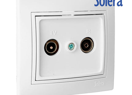 Toma De Señal Para Tv Y Radio Color Blanco S.Europa Solera Erp47u