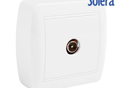 Toma De Señal Unica Para Tv 74x72x28mm. S. Mural Solera Mur94u