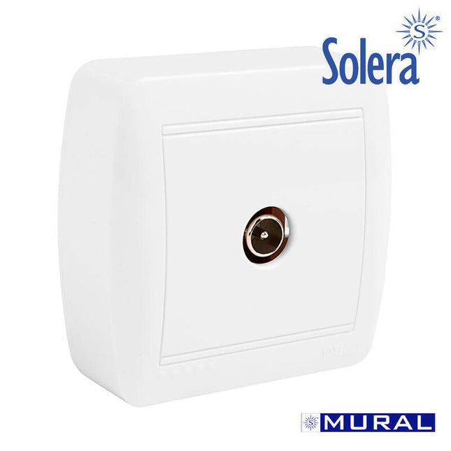 Toma De Señal Unica Para Tv 74x72x28mm. S. Mural Solera Mur94u