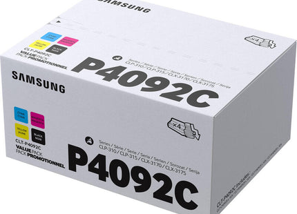 Toner Original Samsung Pack 4 Toner Su392a Negro/Cian/Magenta/Amarillo Para Impresoras Samsung Que Usen Clt-P4092c , 1000 Paginas , Compatible Segun Especificaciones