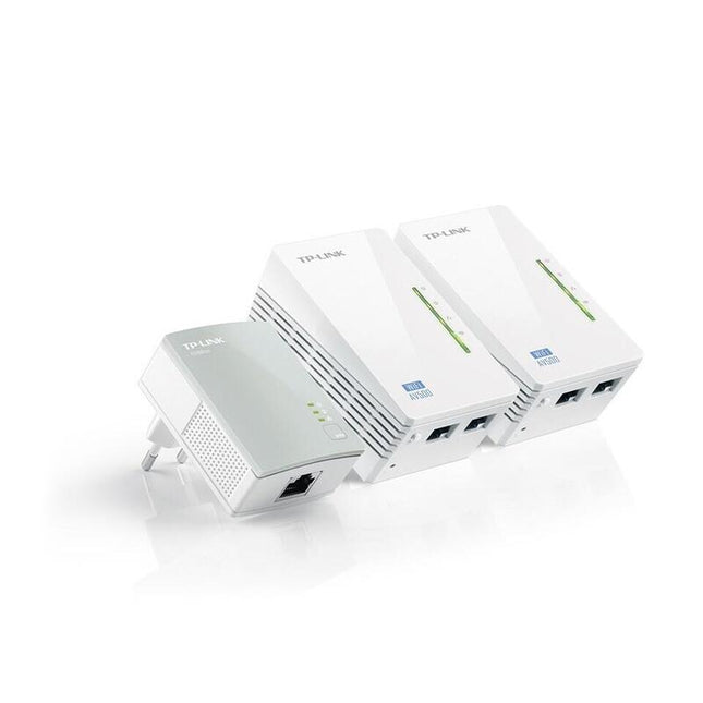 Tp Link Plc Tl-Wpa4220t Kit Wifi 300mbps 2 Puertos Rj45  Kit 3 Unid.  Av500