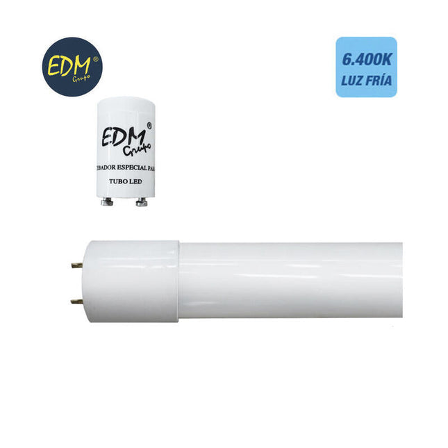 Tubo Led T8 18w 2000lm 6500k Luz Fria (Eq.36w) Ø2,6x120cm Edm