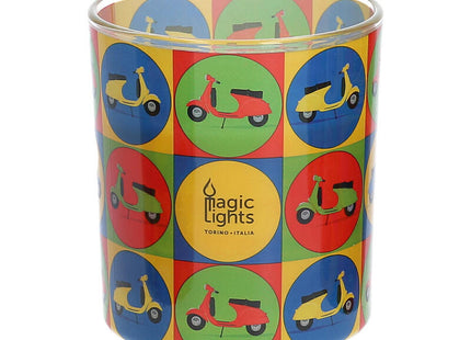 Vela En Vaso Pop Art Ø7,5x8,4cm Motos Magic Lights