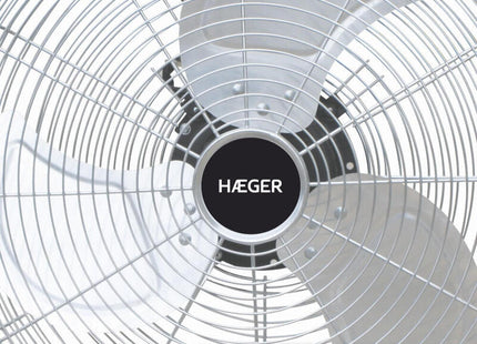 Ventilador De Suelo Industrial Haeger New Tornado 3 Aspas Metalicas 45cm 90w Interruptor Giratorio 3 Velocidades
