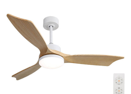 Ventilador De Techo Efecto Madera Luz Led 3000/4000/6000k Báltico Edm