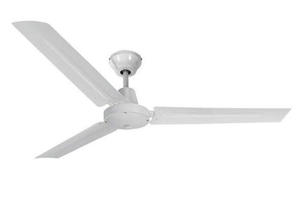 Ventilador De Techo Modelo Mini Industrial Blanco Potencia: 60w Aspas: Ø120cm Con Controlador De Pared Edm