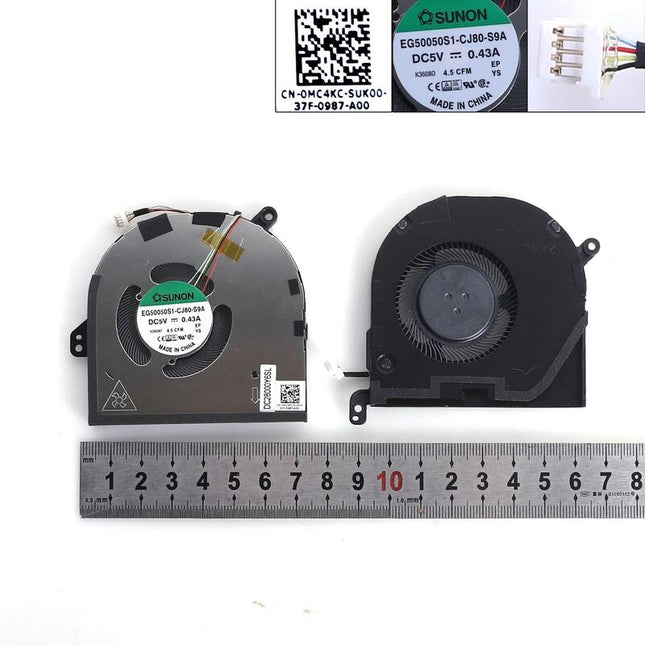 Ventilador Para Computadora Portátil Cpu + Ventilador De Refrigeración Gpu Para Dell Xps 15 9500 9510 Dell Precision 5550 L+R,Or