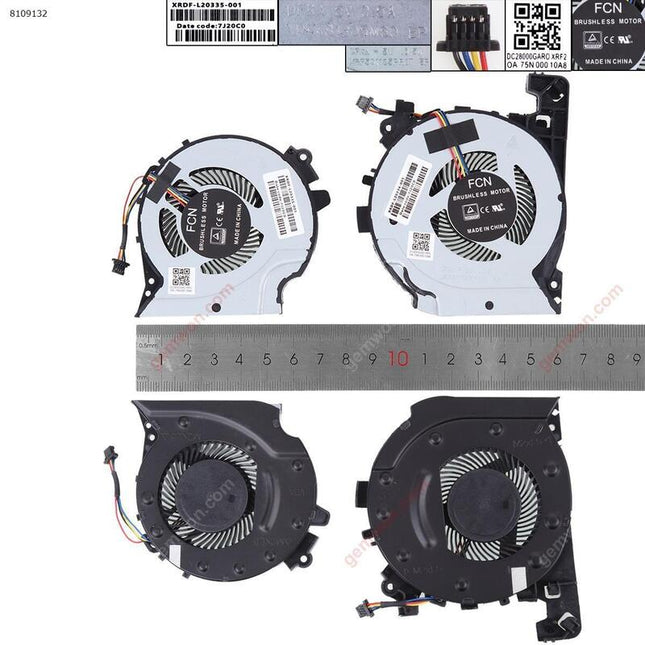 Ventilador Para Computadora Portátil Hp Pavilion 15 Cx 15 Cx0060tx Tpn C133 Cpu+Gpu Fan L+R Oem Dc28000garc