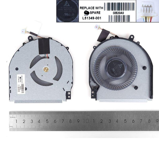 Ventilador Para Laptop Hp 14 Dh1036tx 14m Dh Tpn W139 Original,Sin Tapa