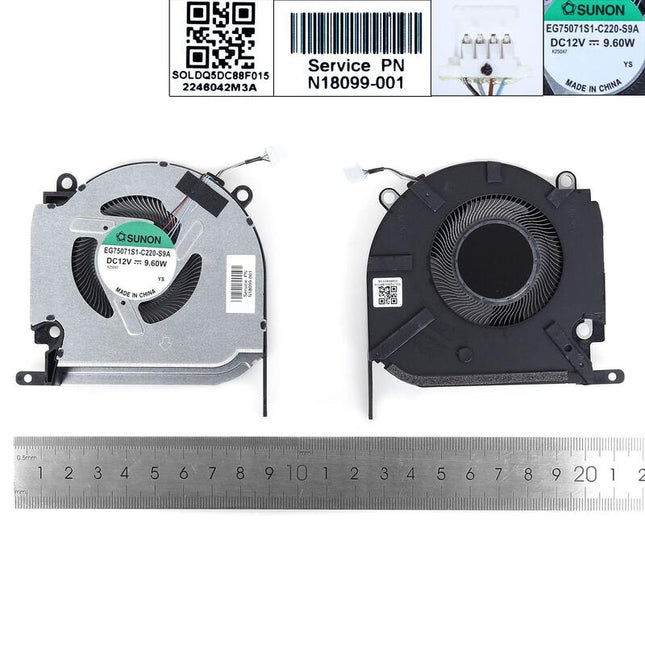 Ventilador Para Portátil Hp Omen 16 K 16 N 8 Pro 12v 3060 70cpu,Org