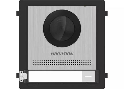 Videoportero Unidad Modular De Calle 2 Hilos Cámara 2mp Fisheye 2 Relés 4ch Alarma Botón Hikvision