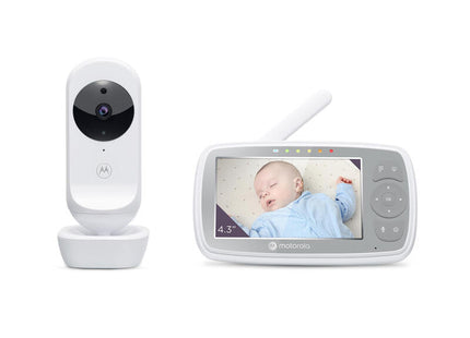 Vigilabebes Motorola Vm44 Connect 4.3" Wi-Fi Video Baby Monitor, White