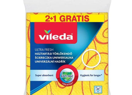 Vileda 1049 Trapo Para Limpiar Amarillo 3d, 2+1 Pieza(S)