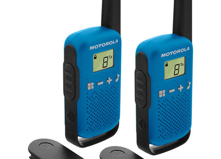 Walkie-Talkie Motorola Tlkr-T42 Azul Packs 2 Pmr446/8km/16canales/500mw/Clip Cinturon 59t42bluepack