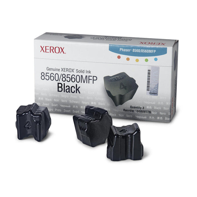 Xerox Cartucho Tinta Solida Negro 3 Barras 3.000 Pag. Pack 3 Phaser/8560