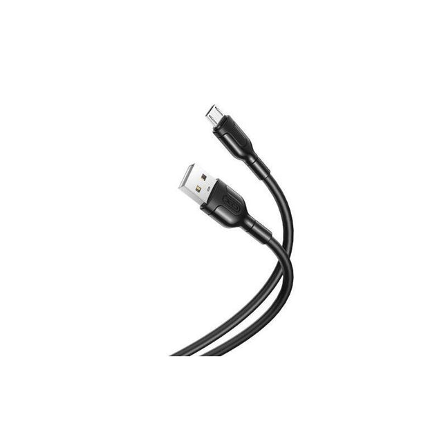 Xo Cable De Carga Y Transmision De Datos - Longitud 1m - Conector Micro Usb - Silicona Suave Y Duradera - Alta Velocidad 5v, 21a - Color Negro